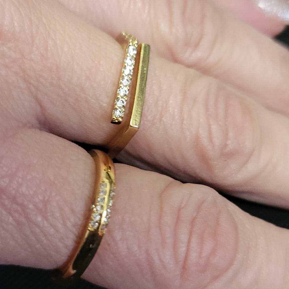 Ettika #2 Gold Ring Set of 2 18k Plated NWT - Picture 8 of 9